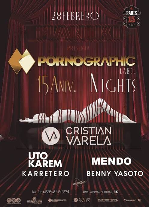 Poster Pornographic Label Nights 15 Aniversario