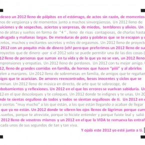 ::: Te deseo un 2012 lleno de "Mmmmms", "Ohhhhhs", "Wallllassss" y " Pssssss" ::: Pat Quinteiro :::